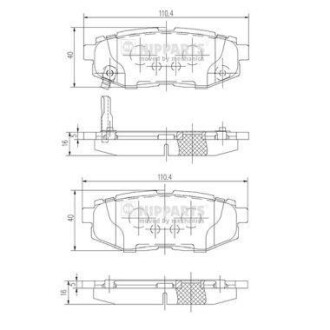 Комплект тормозных колодок - NIPPARTS N3617006