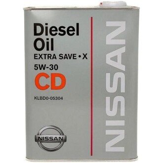 Моторна олива Diesel Extra Save-X CD 5W-30, 4 л - NISSAN KLBD0-05304