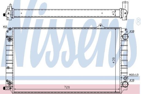 Радиатор, охлаждение двигателя - (4D0121251R) NISSENS 60239