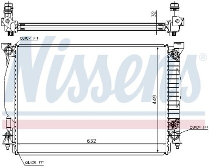 Радіатор охолодження - NISSENS 60307A