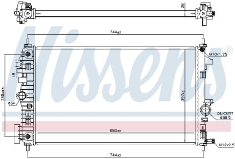 Теплообменник - (1300374, 13437347, 39086761) NISSENS 606049