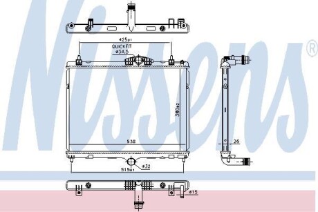 Теплообменник - (9801253980) NISSENS 606055