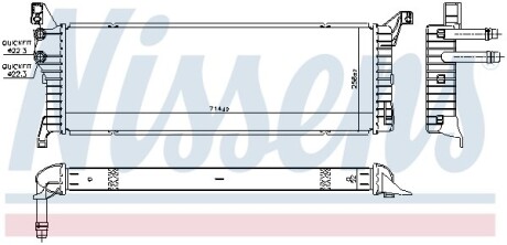 Радіатор охолодження - (7E0121212, 7E0121212B) NISSENS 606087 (фото 1)