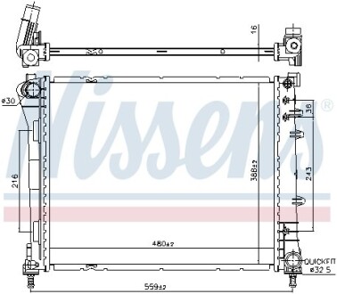 Теплообменник - (bs518005aa, 51785398, 1820603) NISSENS 606159