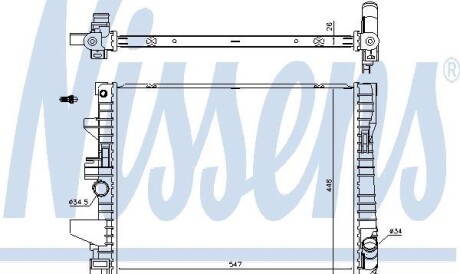 Теплообменник - (f1F18005VE, 1922567, 1903023) NISSENS 606446