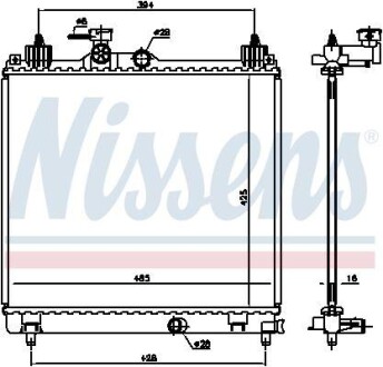 Chјodnica wody suzuki ignis 1,2 16- - NISSENS 606550