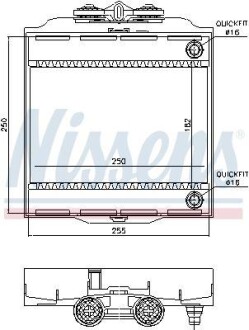 Радіатор охолодження - (17117805630, 7805630) NISSENS 60874