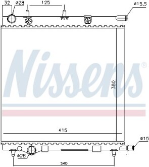 Радиатор, охлаждение двигателя - (1330C0, 1330C2, 1330C21331TV) NISSENS 61284