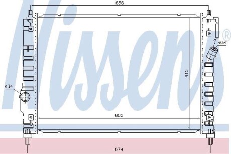 Chгodnica chevrolet aveo 05- - (96817887, 95227749, 95227751) NISSENS 61628