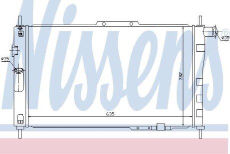 Радіатор охолодження DAEWOO ESPERO (94-) - (96109532, 96109532A, 96143947) NISSENS 61656