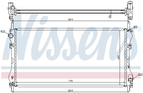 Радіатор охолодження FORD TRANSIT (FY) (00-) 2.0 - (1C1H8005JA, 1C1H8005JB, 1C1H8005FD) NISSENS 62046A