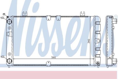 Радиатор, охлаждение двигателя - NISSENS 623554