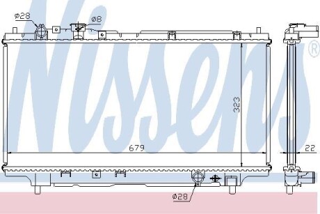 Радіатор охолодження - (b6BF15200G, BPD315200H) NISSENS 62383A