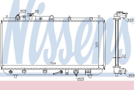 Радиатор, охлаждение двигателя - (zl0115200, zl0115200a, zl0215200) NISSENS 624041