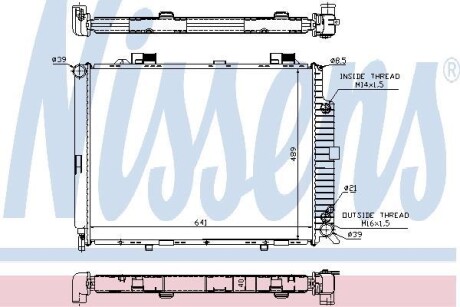 Радіатор охолодження MERCEDES E-CLASS W 210 (95-) - NISSENS 62689A