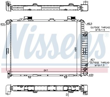 Радіатор охолодження - (2105002903, 2105003003, A2105002903) NISSENS 62691A