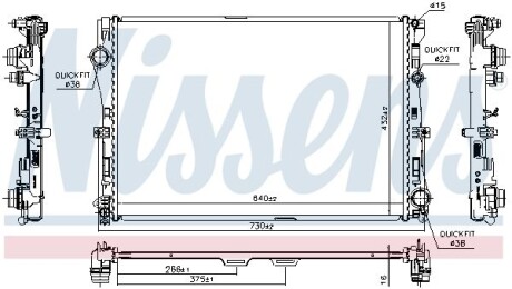 Радіатор охолодження - NISSENS 627029