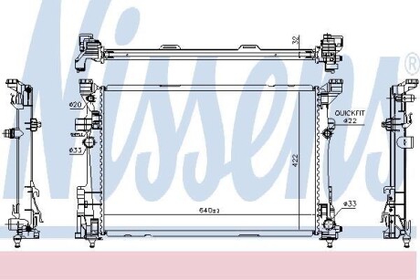 Теплообменник - (2465001403) NISSENS 627063