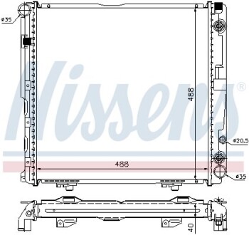 Радіатор охолодження - (1245006202, 1245006303) NISSENS 62763A (фото 1)