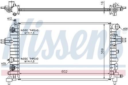 Радіатор охолодження - (1300265, 13145210) NISSENS 63027A