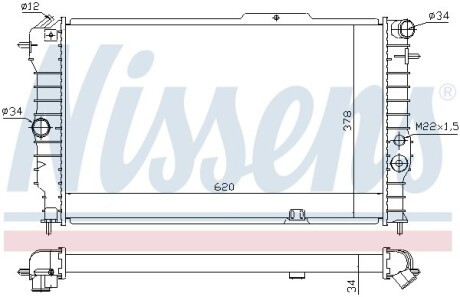 Радиатор, охлаждение двигателя - (03096385, 1300092, 1300135) NISSENS 630631