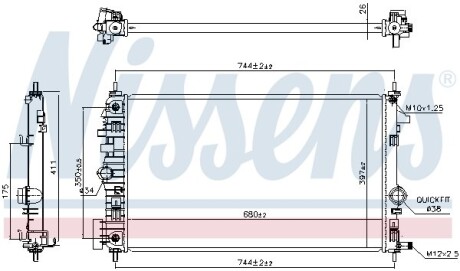 Теплообменник - (1300290, 1300320, 1300381) NISSENS 630769