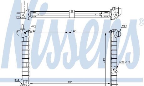 Радиатор, охлаждение двигателя - NISSENS 63291A