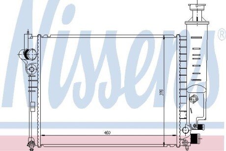 Радіатор охолодження PEUGEOT 405 - (1300R9, 1300H9, 1300N4) NISSENS 63465