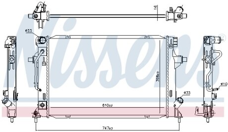 Фото 4 - Радиатор охлаждения двигателя NISSENS 636727