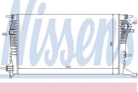 Радіатор охолодження - (214100015R, 214101448R, 214100016R) NISSENS 637607