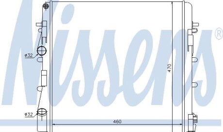 Радиатор, охлаждение двигателя - (8200072712, 8200240818) NISSENS 63763