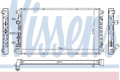 Теплообменник - (2140000Q0D, 4416965, 7701057712) NISSENS 637652