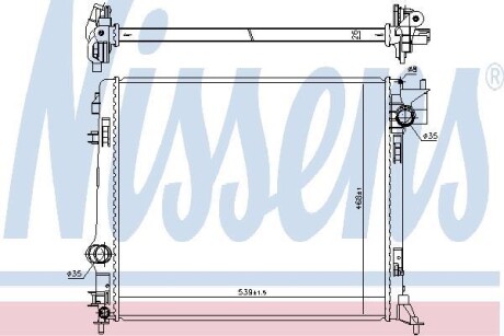 Теплообменник - (21410BM90A, 214104EB0A, 214107399R) NISSENS 637665