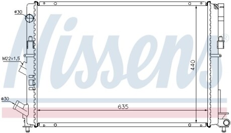 Радиатор, охлаждение двигателя - (6025307275, 7700821911, 7700876214) NISSENS 63838