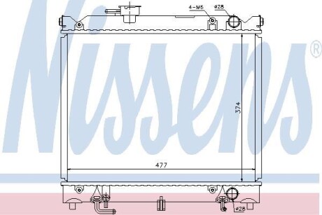 Радиатор, охлаждение двигателя - (1770060A11, 1770060A12, 1770085C00) NISSENS 64079