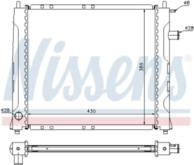 Фото 3 - Радіатор охолодження NISSENS 642091