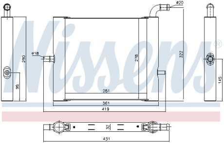 Радіатор охолодження - (lr034577, lr062670) NISSENS 64338