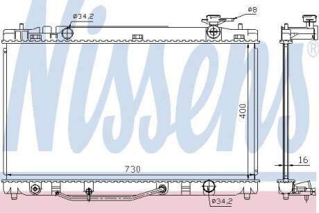Радиатор, охлаждение двигателя - NISSENS 646808