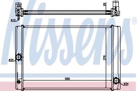 Радиатор, охлаждение двигателя - NISSENS 64691