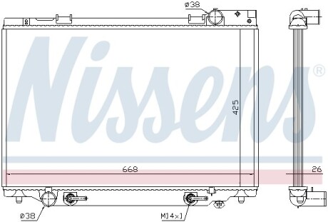 Радиатор, охлаждение двигателя - NISSENS 647451