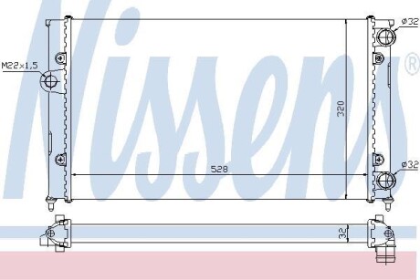 Радиатор, охлаждение двигателя - NISSENS 651941