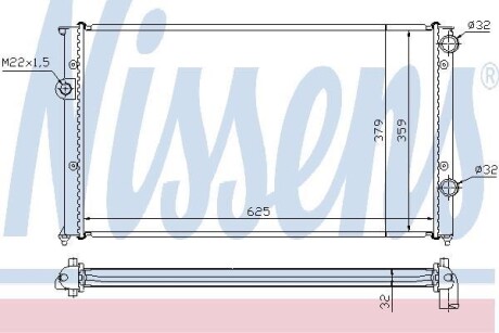 Радіатор охолодження VW - NISSENS 65243