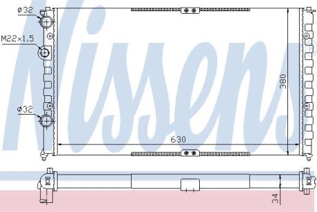 Радіатор охолодження - (6K0121253AS) NISSENS 65290