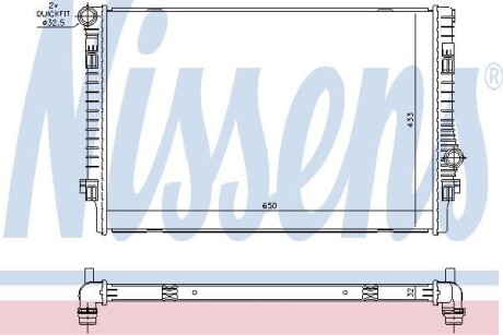 Радиатор, охлаждение двигателя - (5Q0121251EP, 5Q0121251ET, 5Q0121251FN) NISSENS 65302