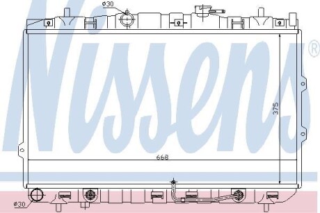 Радіатор охолодження KIA CERATO (LD) (04-) 1.6/2.0 AT - (253102F010) NISSENS 66649