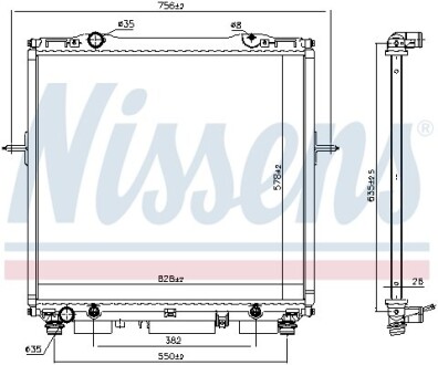 Фото 7 - Радиатор охлаждения двигателя NISSENS 66659