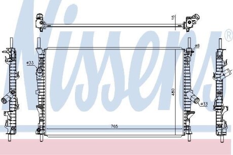 Основной радиатор (двигателя) - (bk218005cc, bk218005cb, bk218005ca) NISSENS 66861