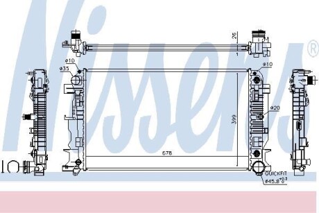 Радіатор охолодження - NISSENS 67157A