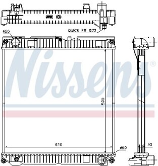 Радиатор, охлаждение двигателя - (81061016492) NISSENS 67224A