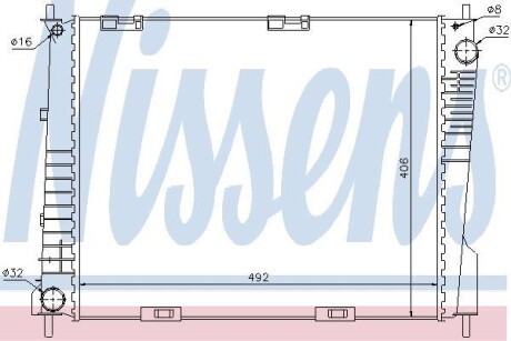 Радиатор, охлаждение двигателя - NISSENS 67283